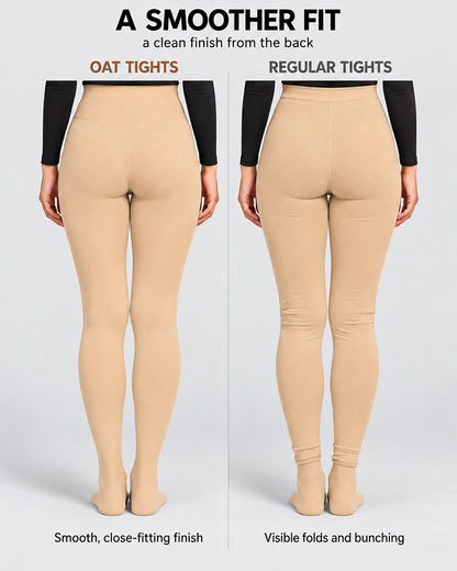 Try-sweet Bare-Look Nude Fleece-Lined Tights