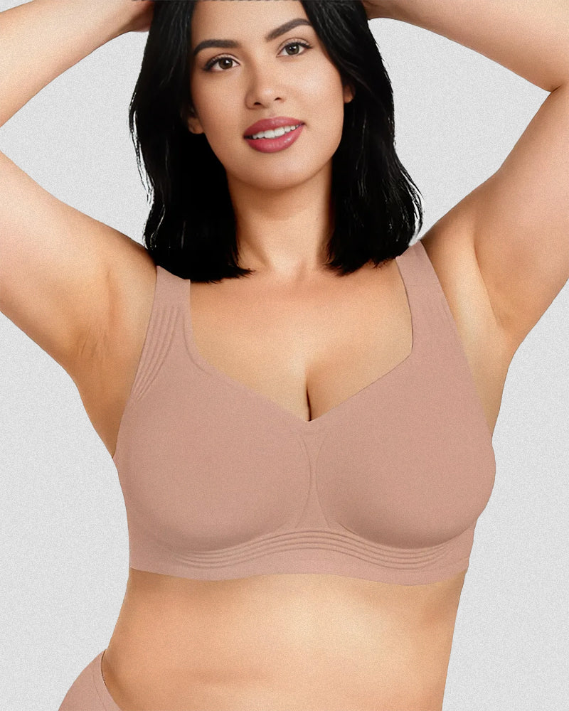 Jelly Bras for Women Plus Size Minimizer Soft Wireless Push Up Bra