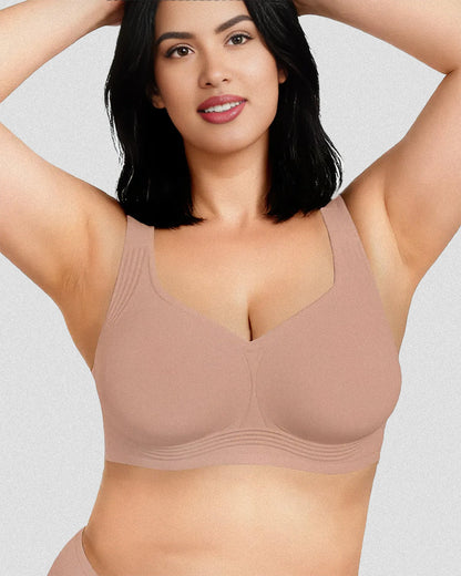 Jelly Bras for Women Plus Size Minimizer Soft Wireless Push Up Bra