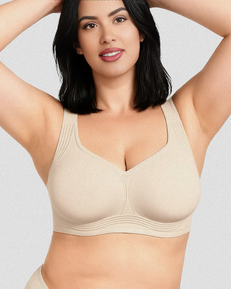 Jelly Bras for Women Plus Size Minimizer Soft Wireless Push Up Bra