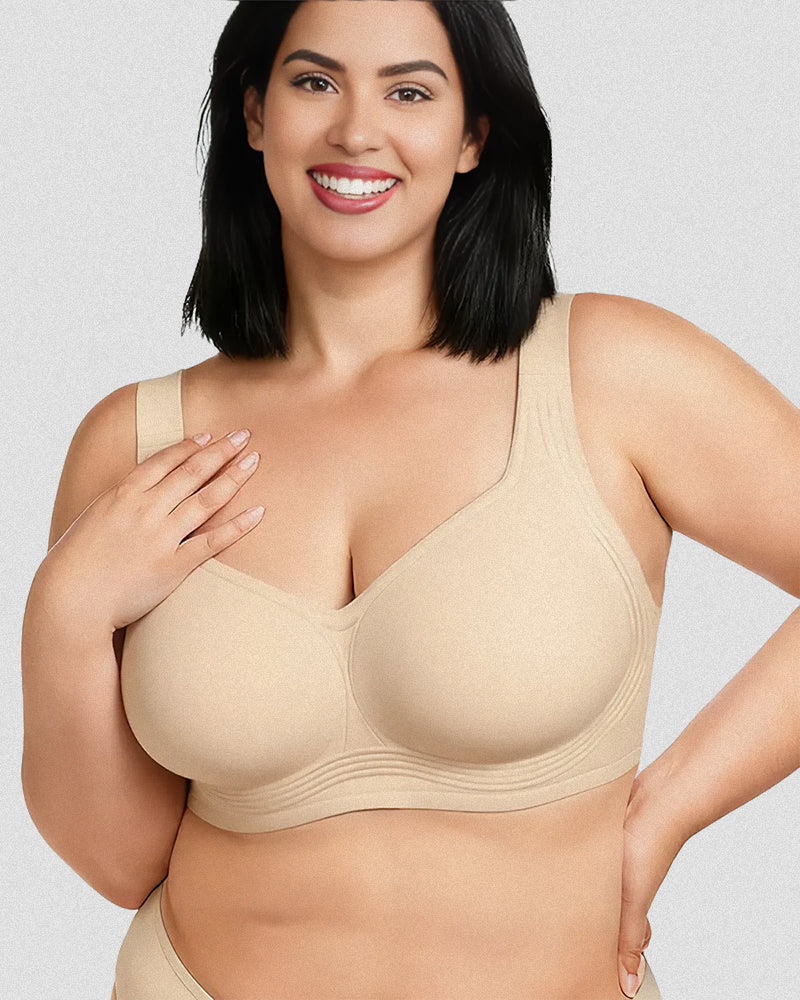 Jelly Bras for Women Plus Size Minimizer Soft Wireless Push Up Bra