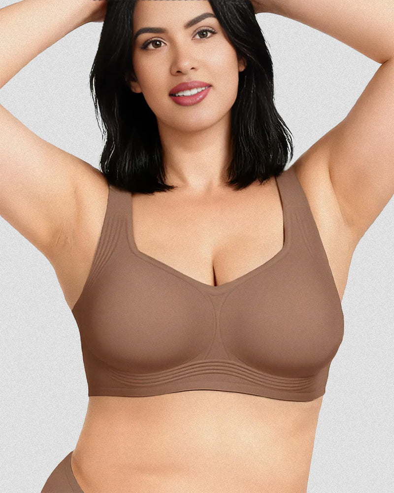 Jelly Bras for Women Plus Size Minimizer Soft Wireless Push Up Bra