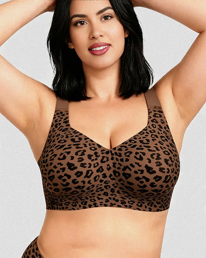 Jelly Bras for Women Plus Size Minimizer Soft Wireless Push Up Bra