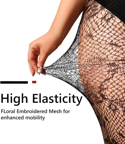 Lace Net Stockings 4-Pack