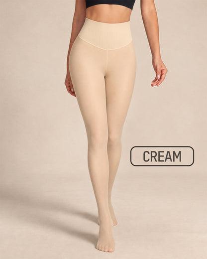 Try-sweet Bare-Look Nude Fleece-Lined Tights