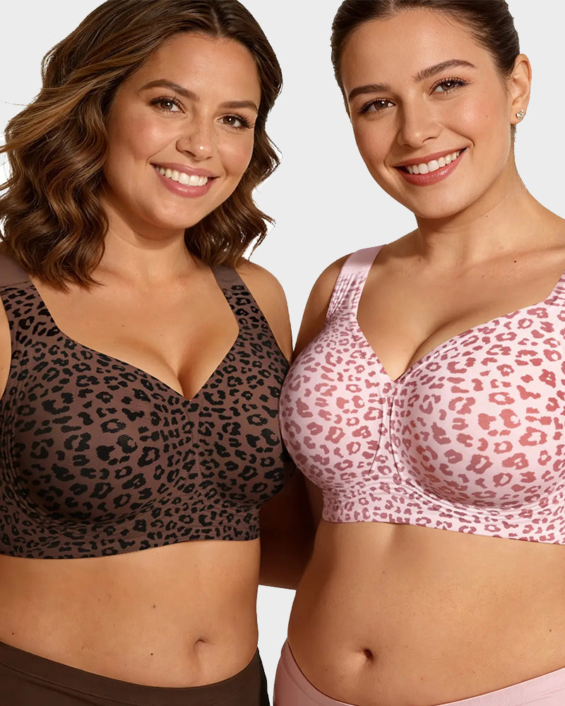 Jelly Bras for Women Plus Size Minimizer Soft Wireless Push Up Bra