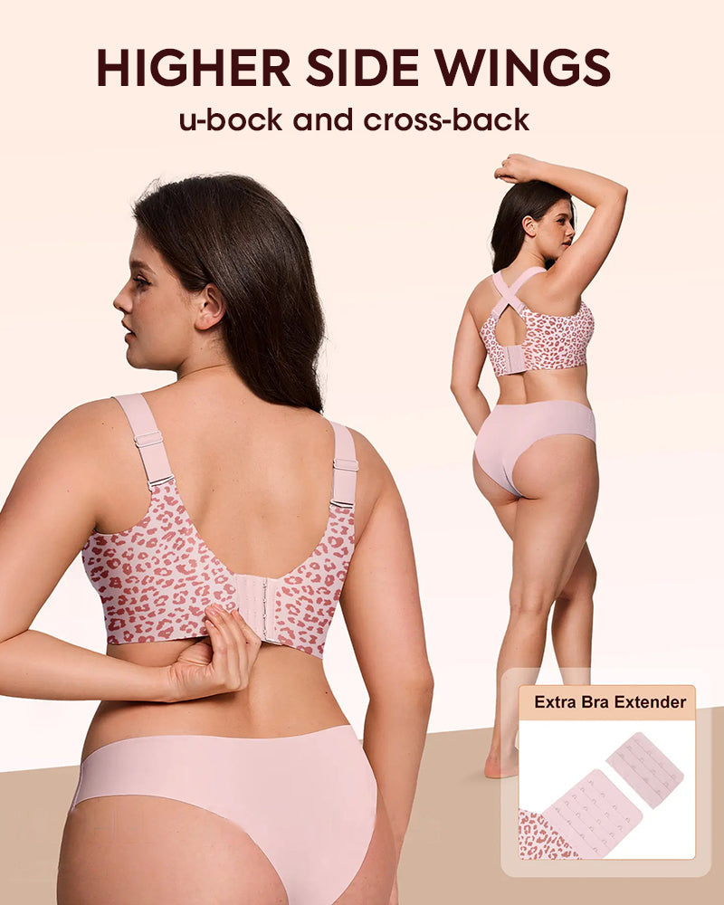 Jelly Bras for Women Plus Size Minimizer Soft Wireless Push Up Bra
