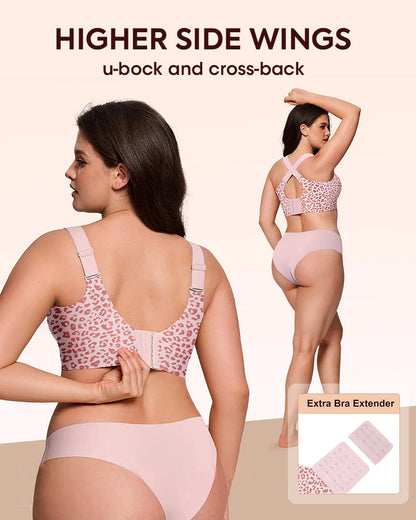 Jelly Bras for Women Plus Size Minimizer Soft Wireless Push Up Bra