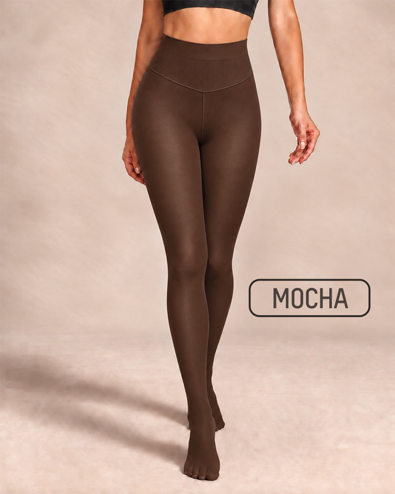 Try-sweet Bare-Look Nude Fleece-Lined Tights