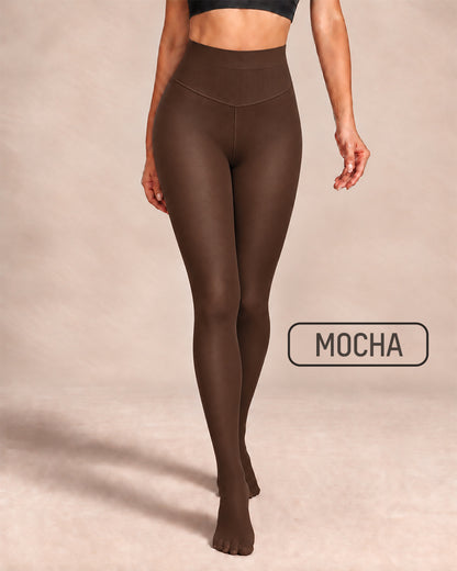 Try-sweet Bare-Look Nude Fleece-Lined Tights