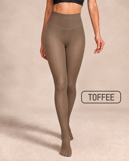 Try-sweet Bare-Look Nude Fleece-Lined Tights
