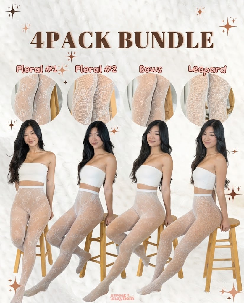 Lace Net Stockings 4-Pack